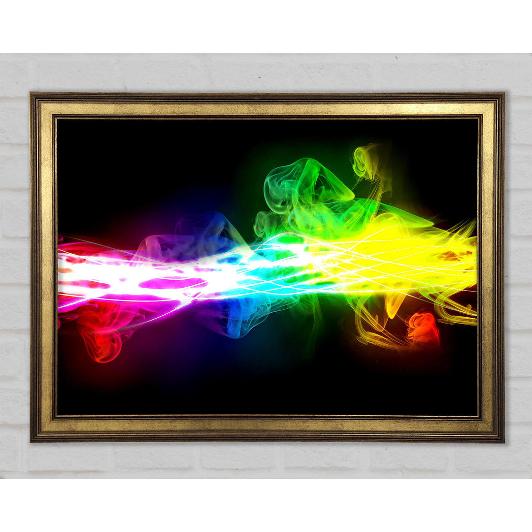 Rainbow Smoke Contrast - Einzelner Bilderrahmen Kunstdrucke auf Holz