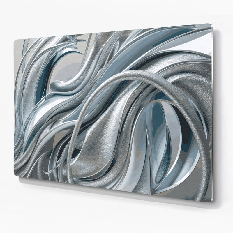 Art mural gris Biomorphic Abstraction 93