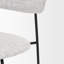Freudenburg Matte Black Metal W/ Grey Fabric Dining Chair