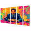 Popart Bitcoin Leonardo Dicaprio - loup de Wall Street, ensemble d'art sur toile-2050587203