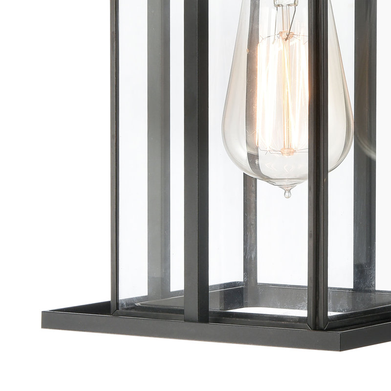 Oak Park 14'' High 1-Light Outdoor Sconce - Matte Black