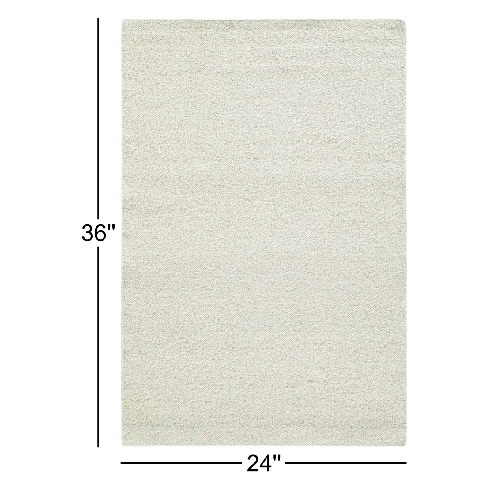 Flatweave Wool Rug, Rectangle 2' x 3', Ivory