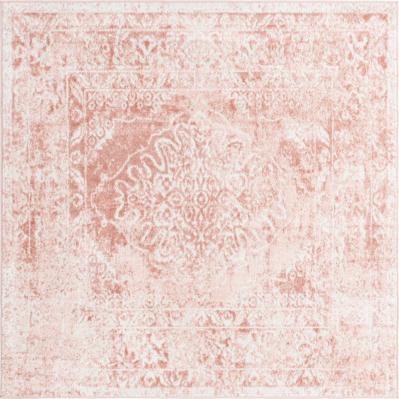 Tapis contemporain Contemporary Ostby rose, Carré 6 pi