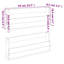 4 Pair Solid Wood Shoe Rack