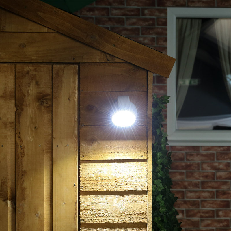 Outdoor Battery Operated White Security Light with PIR Sensor, White