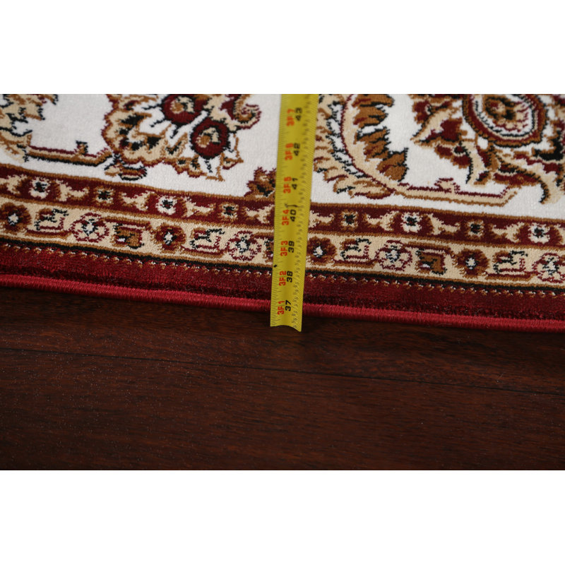 Tapis traditionnel à motif floral Tabriz, Rond 8 pi 0 po x 8 pi 0 po