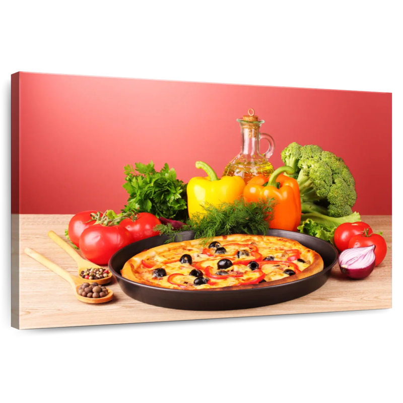Yarlin Vegetables And Pizza, 20" H x 30" W