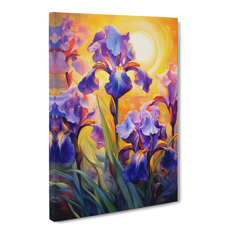 Iris Flower Impressionism No.3 - Print, 60cm H x 40cm W x 3cm D