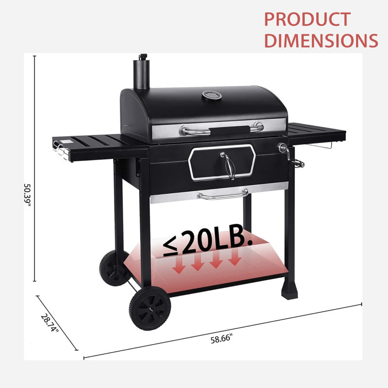 Barbecue au charbon ASOPIX 58,66 W