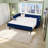 Twin Size Velvet Daybed with Trundle, Modern Diamond Tufted Sleeper Sofa-14731842