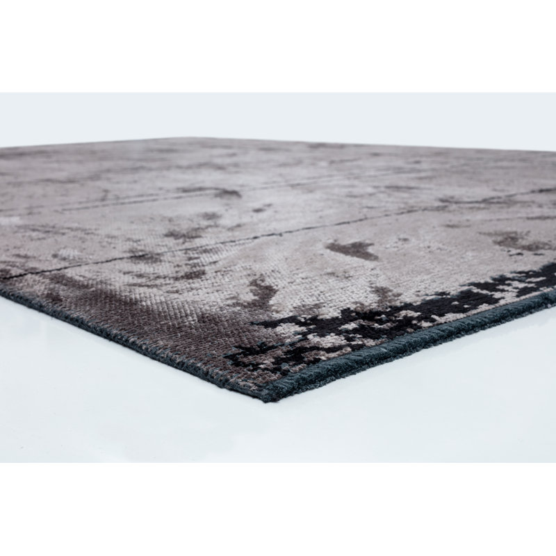 Rapture Black Gray Luxury Area Rug, Rectangle 7'10" x 9'10"