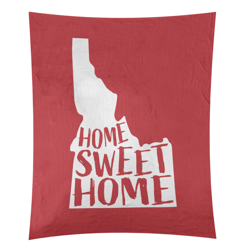 Tapisserie Home Sweet Idaho, H 27,5 po x l 37,5 po, Rouge