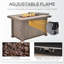 Table de foyer d'extérieur au propane Outsunny