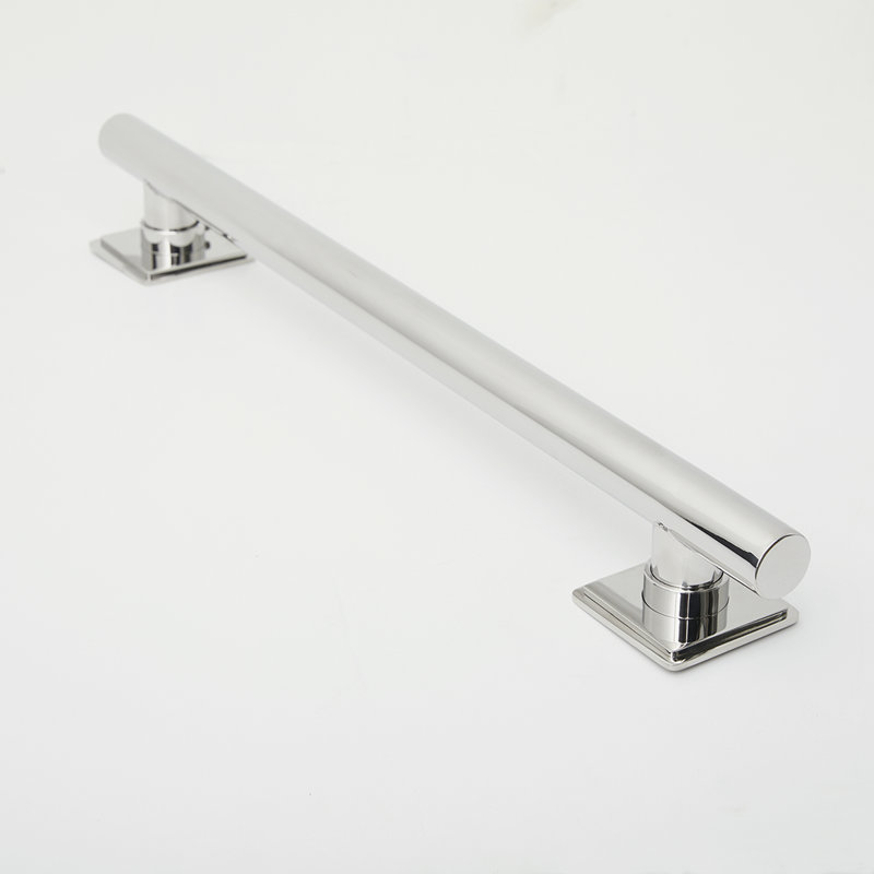 Barre d'appui moderne Coronado avec brides carrées, Satin, L 36 po