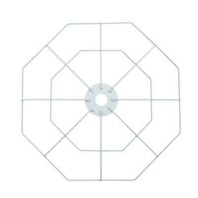 Octagon Hub 14" x 14" Greeting Card Holder Spider Wire Decor Grill Top Hanging Ornament