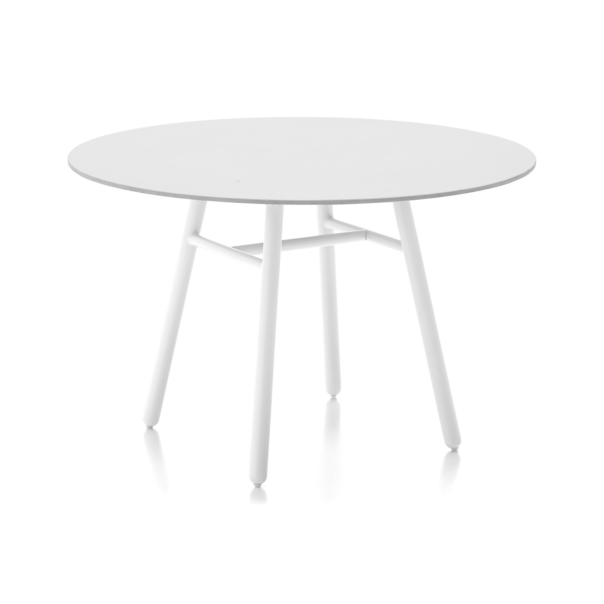 Yo! Bistro Table with Metal Legs, Matt Optic White, Slate White