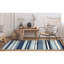 Tapis rayé bleu tissé à plat à la main Jonathon-1707777417