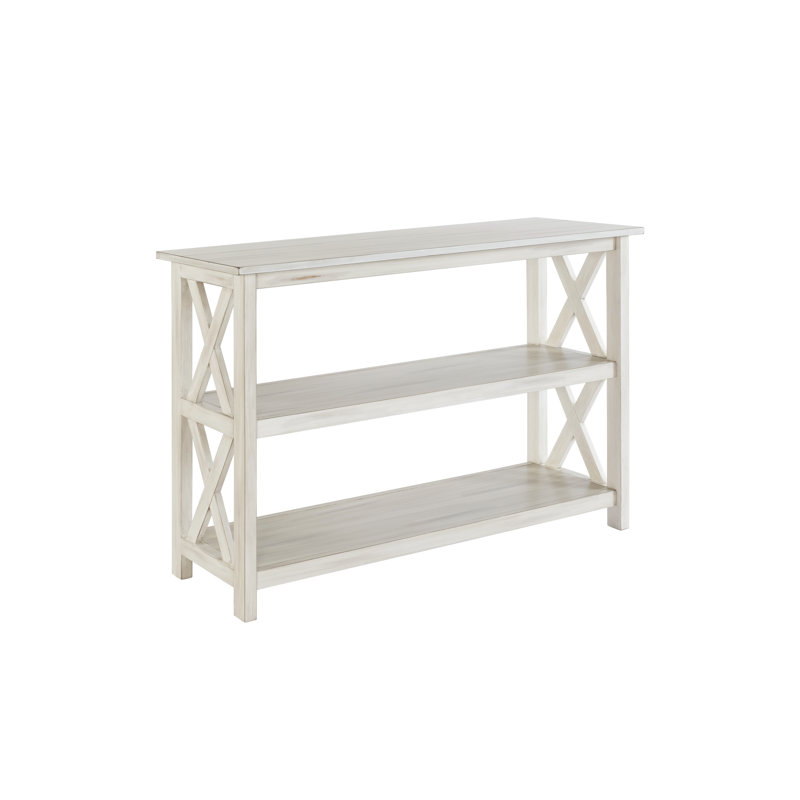Jamestown Antique White 42" Wood Entryway Table with Storage