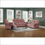Causeuse inclinable avec mouvement manuel | Conception capitonnée | Accoudoirs moelleux | Velours | Rosé-1568148678