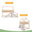Lit simple mezzanine ou superposé avec glissade et escalier-1634437268