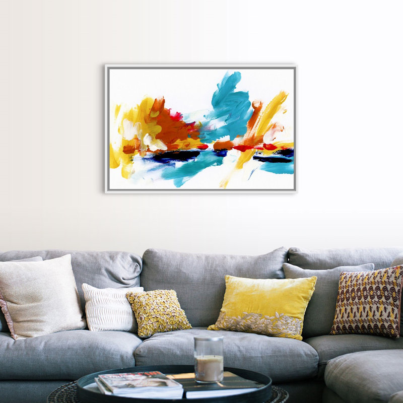 Captive Color II - reproduction d'art sur toile, H 33,7 po x l 49,7 po x P 1,75 po, Cadre flottant blanc