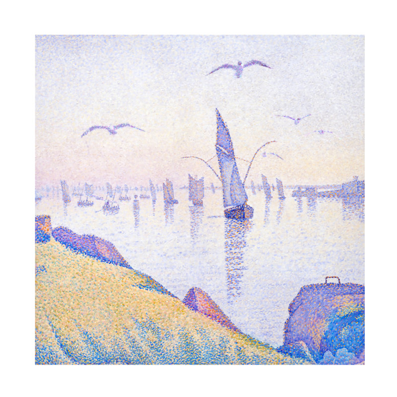 Art sur toile, "Pointillisme III sur toile" par Steve Hunziker, H 14 po x l 14 po x P 2 po