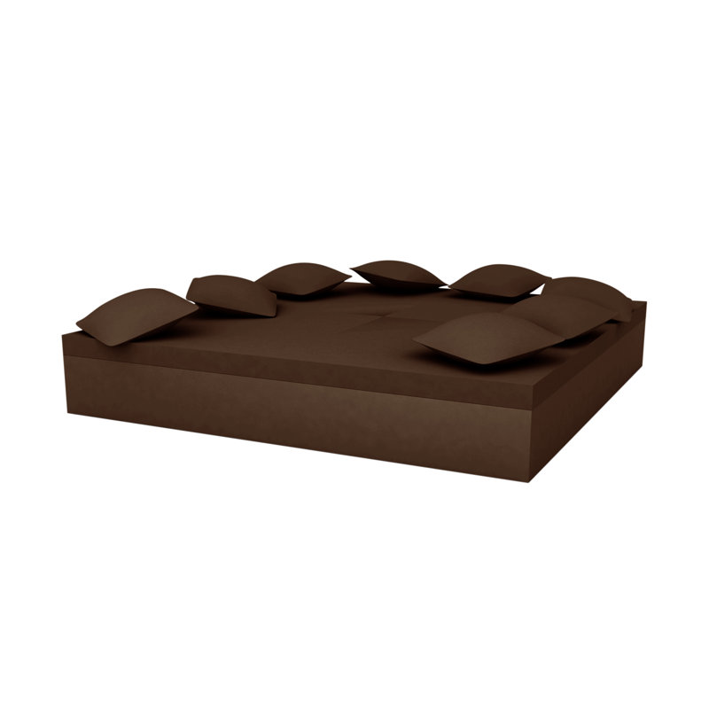 Chill Bed - 8 Pillows - 90.5" X 90.5" - Basic - Beige, Bronze