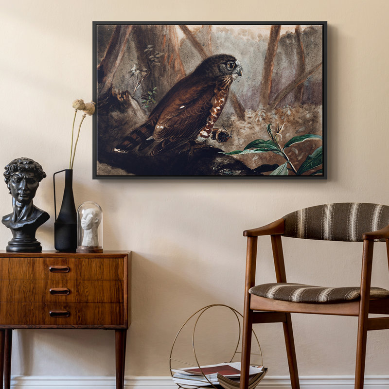 Animal rétro -XVII, Toile avec cadre flottant noir, H 17 po x l 25 po x P 2 po