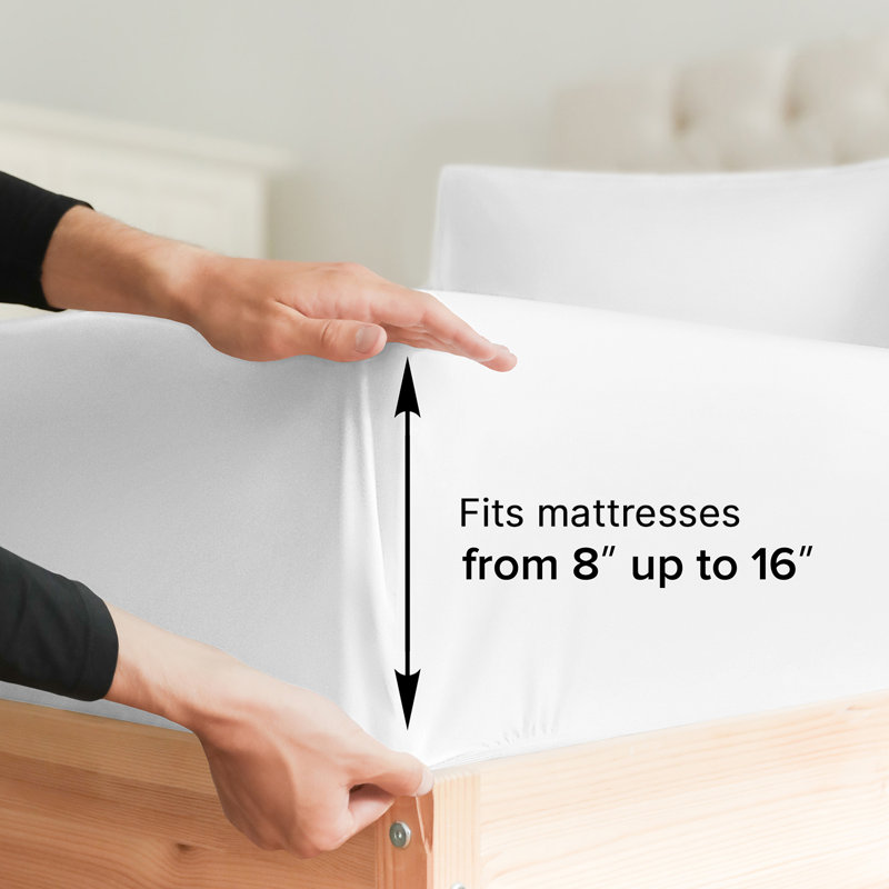 White Queen Deep Pocket Cotton Sheet Set