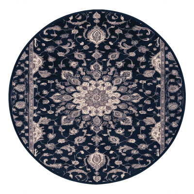 Tapis gris Tabriz lavable à la machine