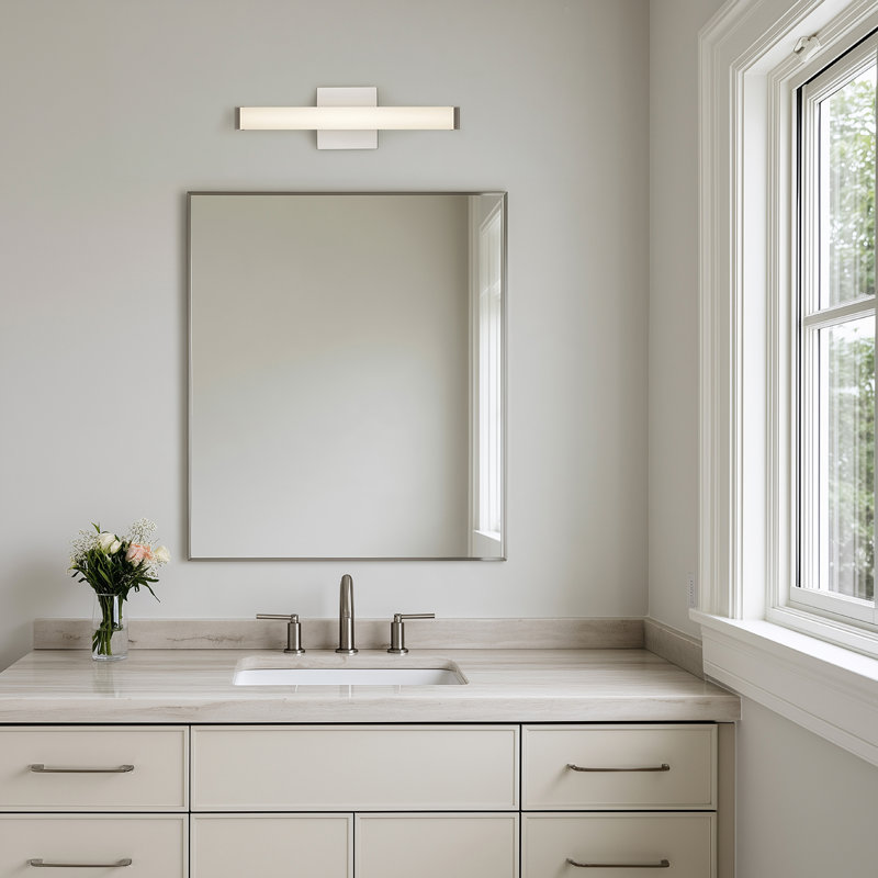 Éclairage pour meuble-lavabo à intensité variable Saavy, 18" W, Nickel brossé