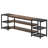 78.7" Extra Long TV Stand For 85+ Inch Tvs, Modern Farmhouse Entertainment Center With 3-Tier Storage Ventilated Shelves & Steel Mesh Back, Brown & Black