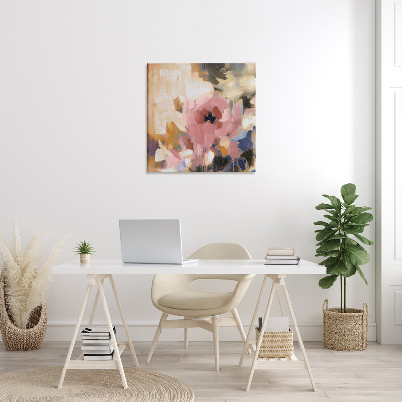 Art mural abstrait sur toile par Liz Jardine, H 30 po x l 30 po