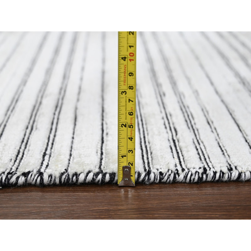 Pierangelo One-of-a-Kind 7'10" X 10' New Age Wool Area Rug Ivory