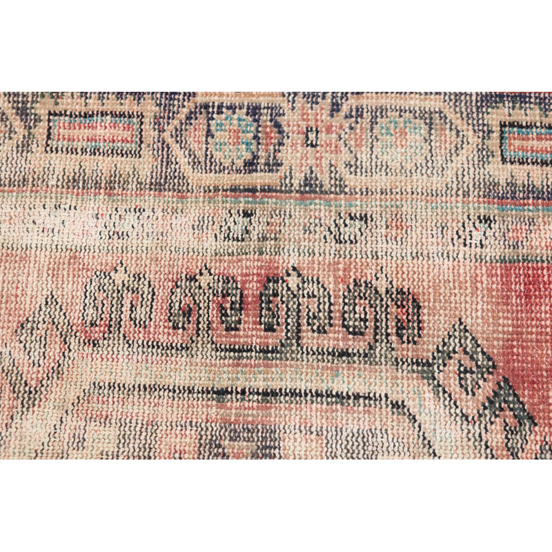 Small Vintage Turkish Rug in Purple for Wall Hanging - Authentic Anatolian Decor Piece
