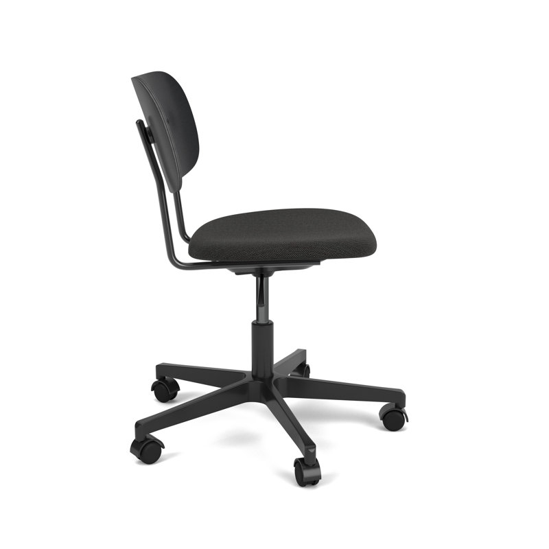 Co Swivel Task Chair, Black Oak/Black, Black, Wool Blend