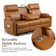 78” Upholstered Power Reclining Sofa With Console And Drop Down Table