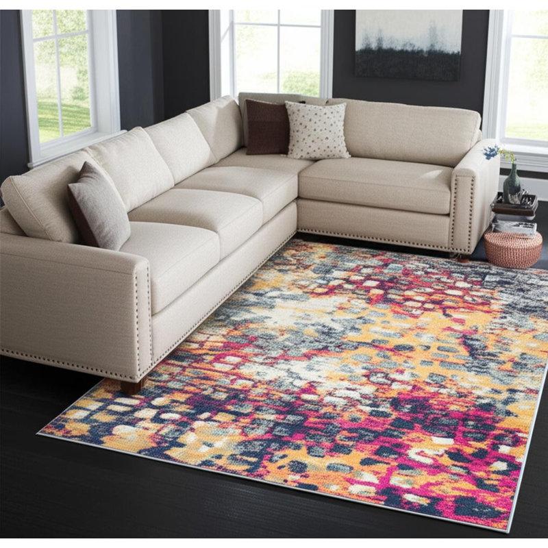 Tapis bleu et ivoire Raenae, Rectangle 8 pi x 11 pi