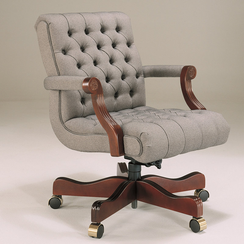 Polyester Blend Executive Chair, Night, Mahogany, Included