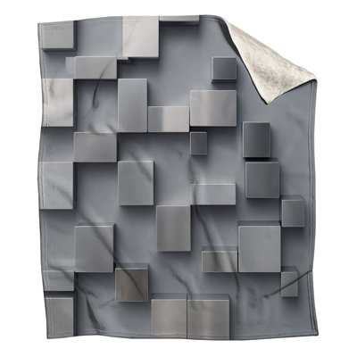 Metallic Square Tiles Blankets