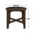 Round Solid Wood End Table, Dark Brown