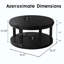 Table basse ronde rustique à 2 niveaux, table moderne en bois avec tablette de rangement, table d'appoint polyvalente comme table d'appoint pour le salon