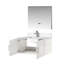 Meuble-lavabo blanc lustré 36 po X P 22 po D, comptoir en quartz blanc, ensemble de robinet et Miroir à DEL-377476444-377476447