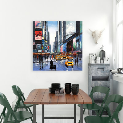 Peak Hour - Bedroom Blue Canvas Art for Home Decor
