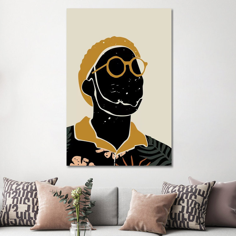 Black Hair VIII by Domonique Brown - Print on Canvas, 30.48 cm H x 45.72 cm W, Wrapped Canvas