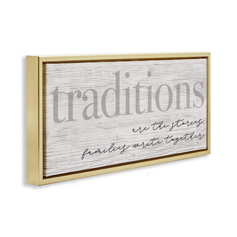 Family Traditions, Cadre flottant métallique doré, H 14 po x l 31 po