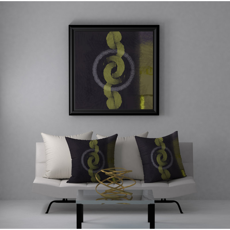 Abstract Reversible Throw Pillow, 24" x 24"
