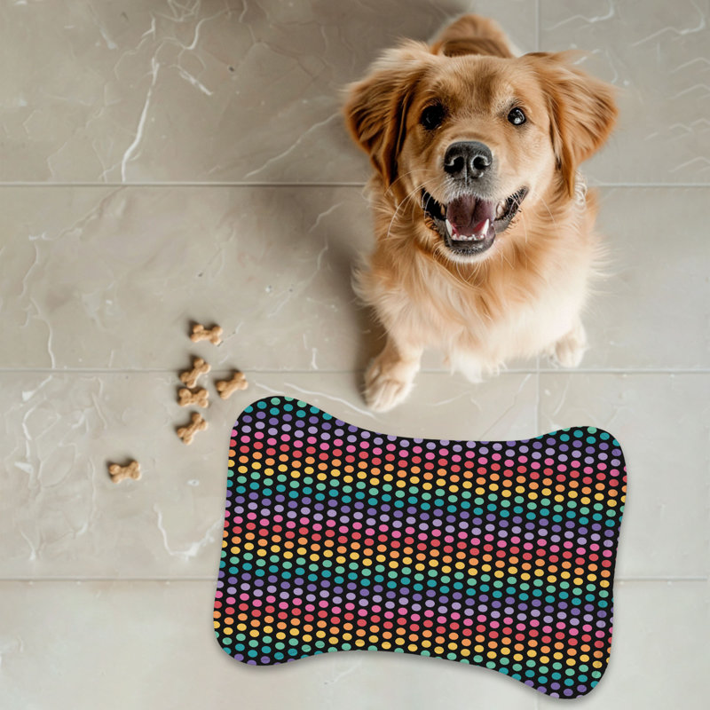 Hue Bloom - 1 Piece Bone Shape Feeding Mat