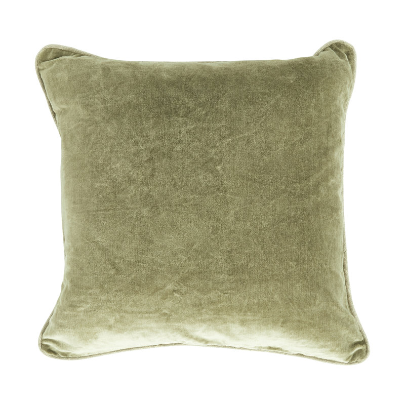 Harriet Pillow Cover & Insert, Moss Green, Square 22"
