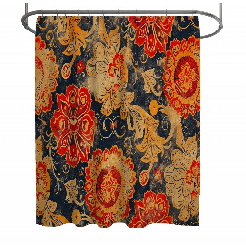 Rideau de douche Floral, H 93 po x l 70 po
